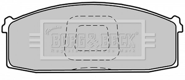 BORG & BECK stabdžių trinkelių rinkinys, diskinis stabdys BBP1280